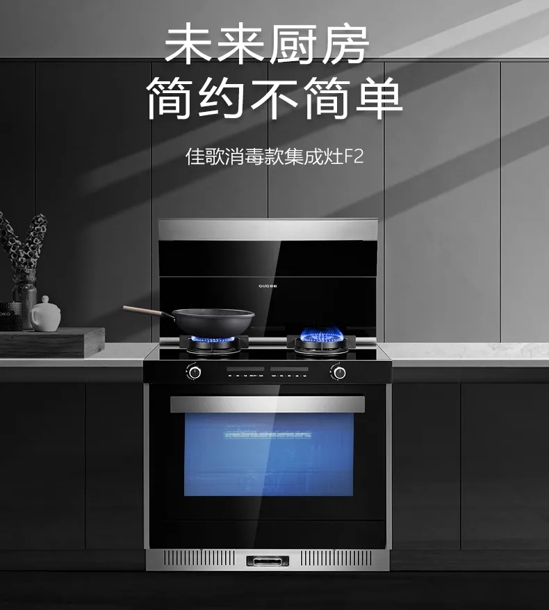 佳歌F2集成灶，打造簡(jiǎn)約不簡(jiǎn)單的未來(lái)廚房！